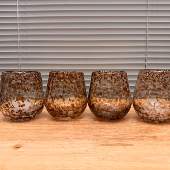 Amber speckled Candle Votives - Picture 2 of 4